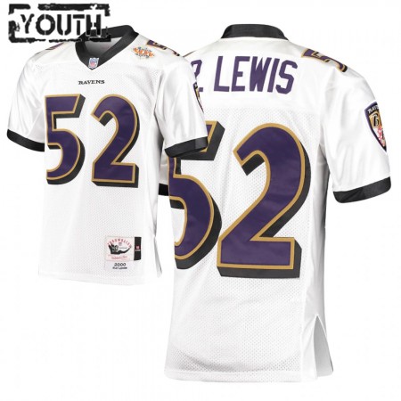 Maillot Enfant Baltimore Ravens Ray Lewis 52 Nike Blanc 2000 Throwback